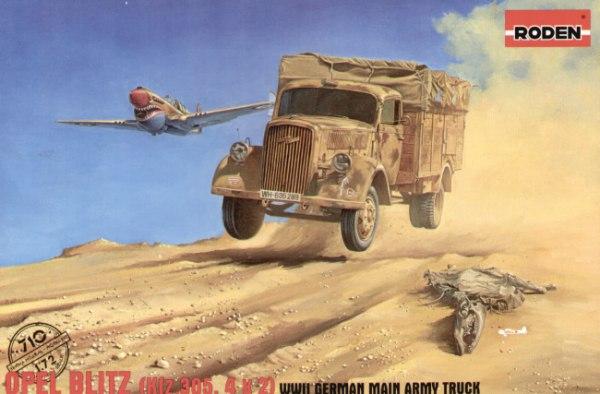 Пластикова модель 1/72 Roden 710 Німецький автомобіль Opel Blitz (Kfz.305, 4x2), фото 1