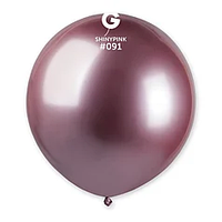 Латексный шарик Gemar 19"(48 см)/ 091 Shiny Pink Хром розовый
