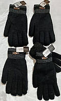 Перчатки мужские,шерстяные, черные на махровой подкладке ( зима)