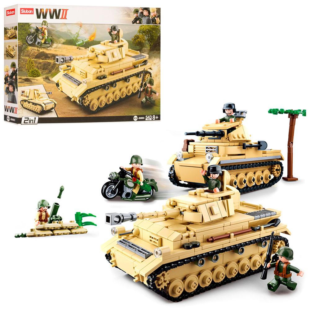 Конструктор SLUBAN M38-B0693 військова техніка, 543 под., фігурки, кор., 43-29-7 см., фото 1