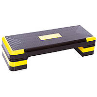 Степ платформа (90x34x10/15/20 см) желтая FI-1574