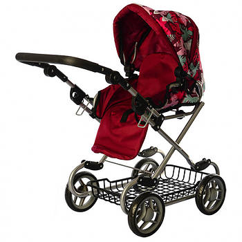 Дитяча коляска для ляльок 9346W прогулянкова (Метелики)