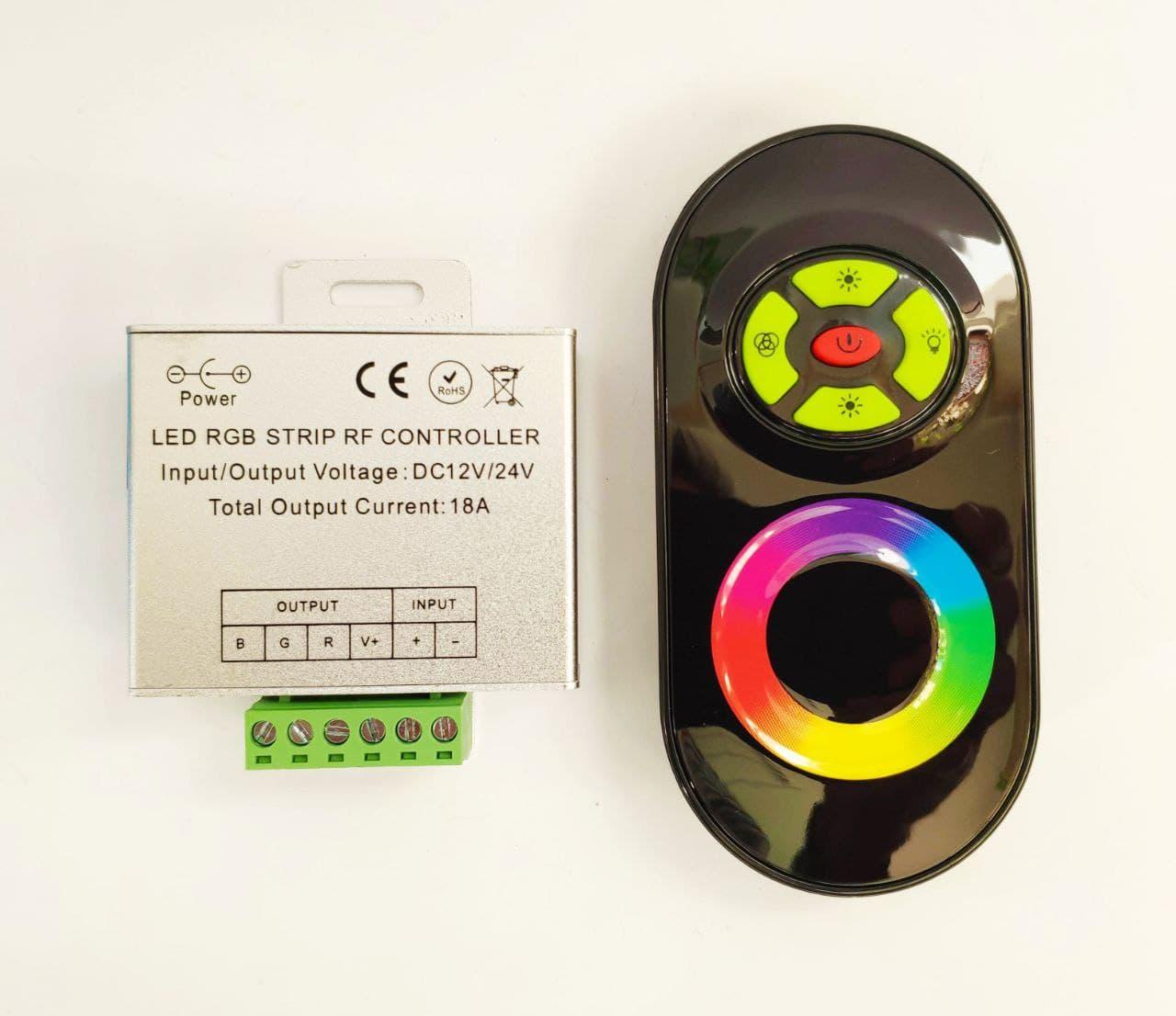 Контролер для світлодіодної стрічки RGB 18 А RF 55/1 BLACK (Touch) із сенсорним керуванням DC 12-24V Max 18A