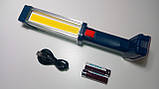 Ліхтар світлодіодний акумуляторний COB LED ZJ-8899 (2 режими, магніт, гак, microUSB, PowerBank), фото 7
