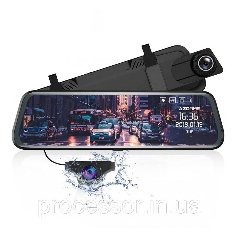 Відеореєстратора дзеркала DVR E106 з двома камерами 1080P 10'