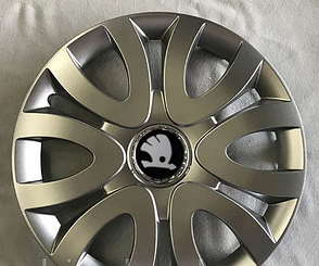 Ковпаки Skoda черн R15 (Комплект 4шт) SJS 330