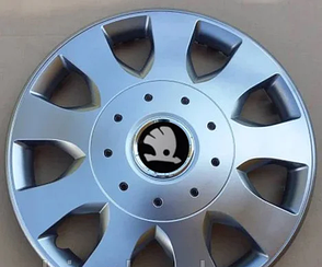 Ковпаки Skoda черн R16 (Комплект 4шт) SJS 400