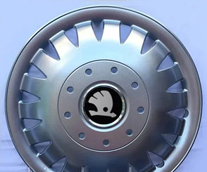 Ковпаки Skoda черн R16 (Комплект 4шт) SJS 410