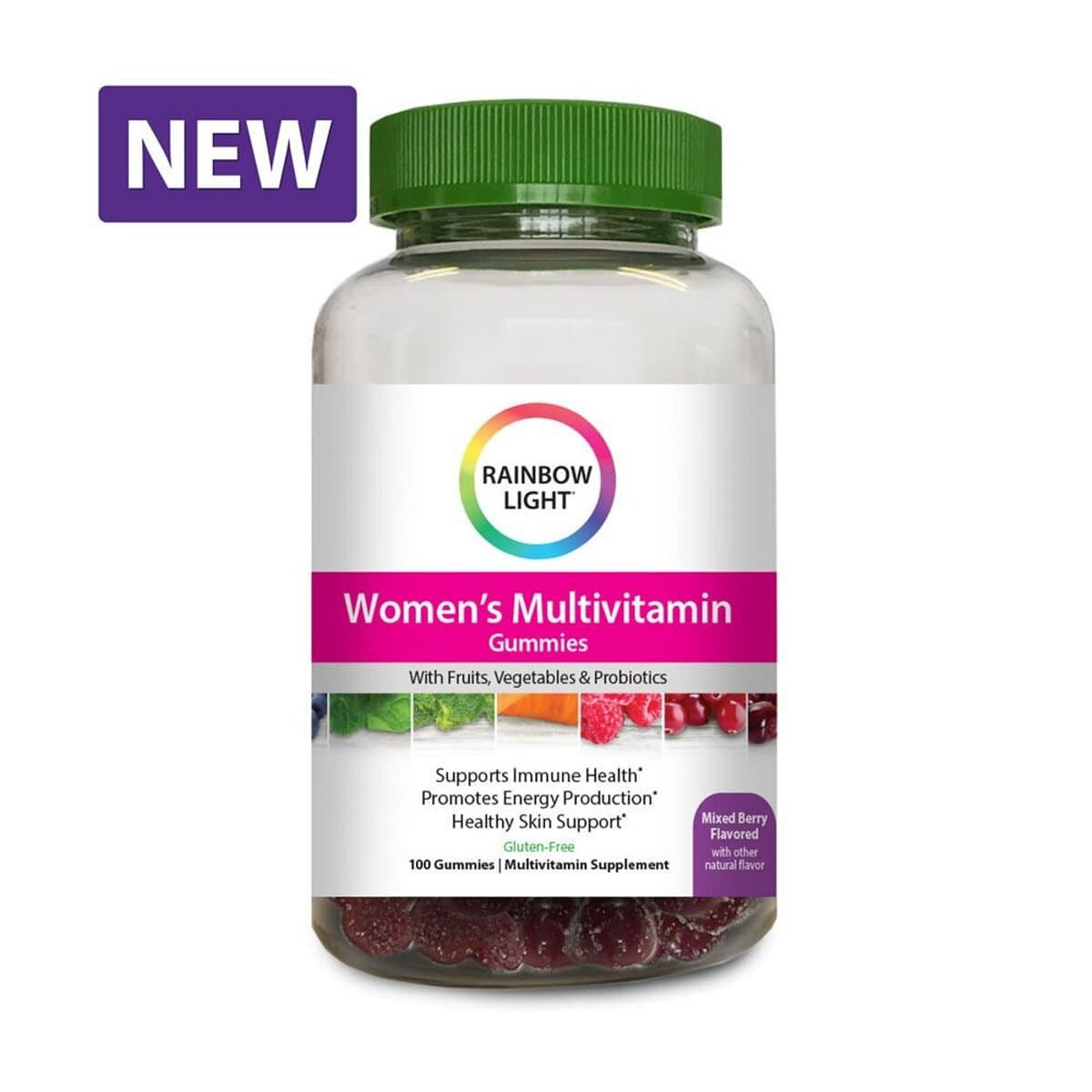 Мультивітаміни для Підтримки Енергії для Жінок, New women's Multivitamin Gummies, Rainbow Light, 100