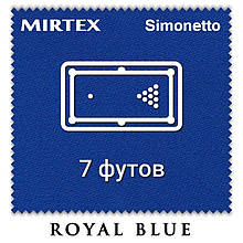 Відріз білордного сукна на стіл 7 футів (2.7х2м) Simonetto 920 200 см Royal Blue (Mirteks)