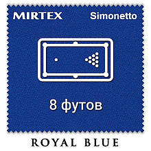 Відріз більярдного сукна на стіл 8 футів (3х2м) Simonetto 920 200см Royal Blue (Mirteks)