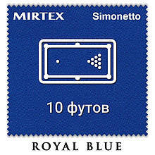 Відріз більярдного сукна на стіл 10 футів (4х2м) Simonetto 920 200 см Royal Blue (Mirteks)