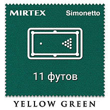 Відріз білокарного сукна на стіл 11 футів (4.7х2м) Simonetto 920 200 см Yellow Green (Mirteks)