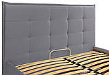 Двоспальне ліжко з м'яким узголів'ям Моніка Richman 160х200 см сіра з підйомним механізмом, фото 3