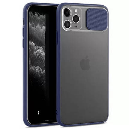 Чохол накладка xCase для iPhone 12/12 Pro Slide Hide Camera Dark blue, фото 1