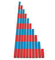 Дидактический материал Математические штанги методика Монтессори Komarovtoys ММ0004