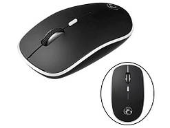 Бездротова миша мишка тиха плоска 1600dpi iMice G-1600, чорна