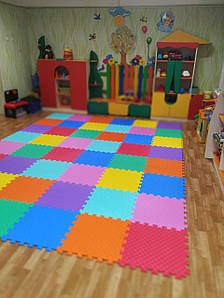 Дитячий килимок-пазл для ігрових кімнат( 50*50*1sм)