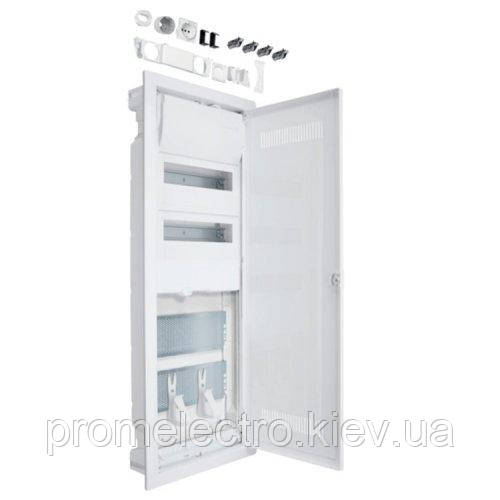 Hager Volta Hybrid VU602NWH. Щит гібридний на 24 мод + 2 панелі для ММ, в/у з металевими дверима