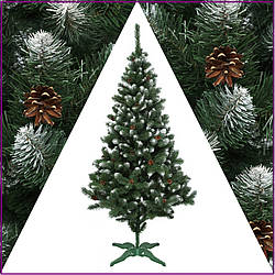 Ялина штучна 2.2 метра "Імператор" з інеєм і шишками