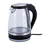 Чайник електричний Kamille 1.5 л з синім LED-підсвічуванням і сталевими декоративними вставками KM-1701B, фото 3