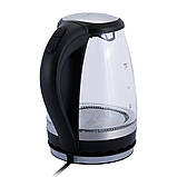 Чайник електричний Kamille 1.5 л з синім LED-підсвічуванням і сталевими декоративними вставками KM-1701B, фото 7