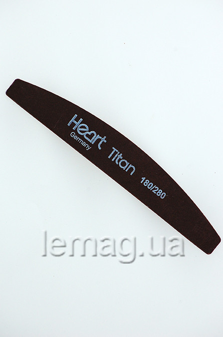 HEART Пилка для нігтів Half TITAN BROWN 180/280, 1 шт.