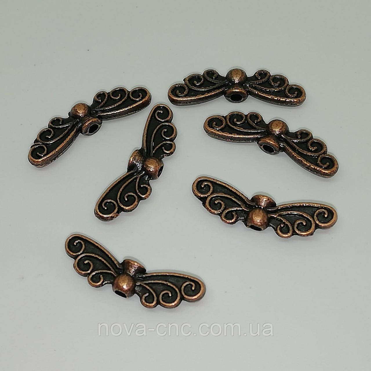 Кулон Крила перехідник Бронза 21 х 6 мм 50 шт