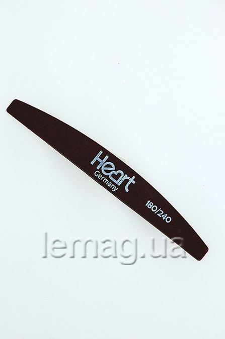 HEART Пилка для нігтів Half TITAN BROWN 180/240, 1 шт., фото 1