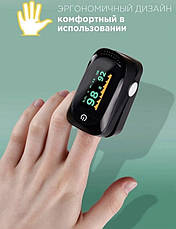 Портативний пульсоксиметр на палець IMDK Medical A2 Original OLED з сертифікатом без батарейок, фото 3