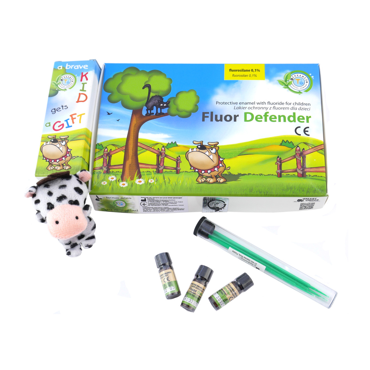 Fluor Defender (Флюоро Дефендер), набір 3 флакона, фторуючий лак, Cerkamed