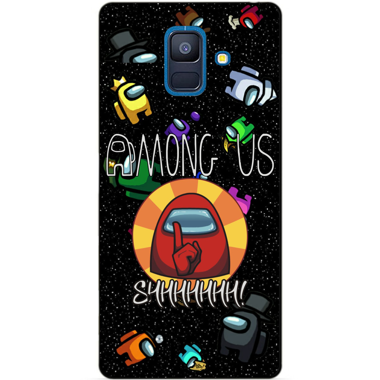 Силіконовий бампер чохол для Samsung A8 Plus з малюнком Among Us