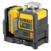 Рівень лазерний лінійний DeWALT DCE0811D1G, 10.8/12В XR Li-Ion, зелений промінь, вага 0.44 кг, 1 акумулятор 2 Аг, зарядний