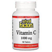 Natural Factors, Vitamin C-1000 (90 таб.) витамин С-1000