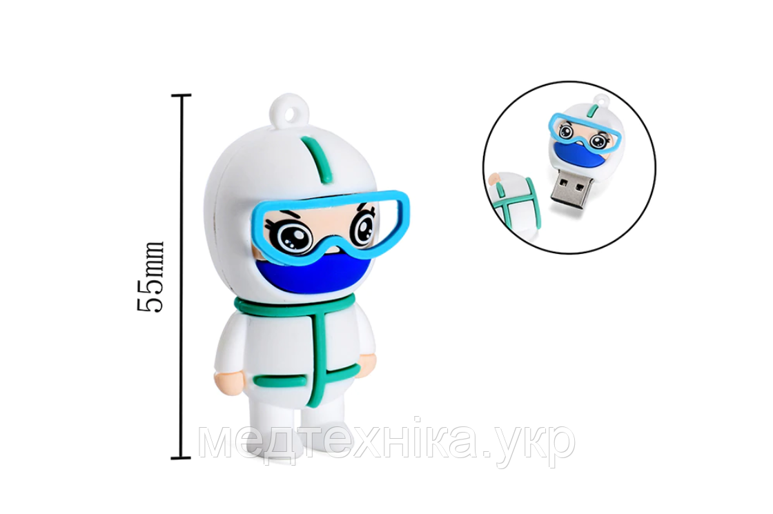 USB-флешка лікар COVID-19, 64 Гб., фото 1