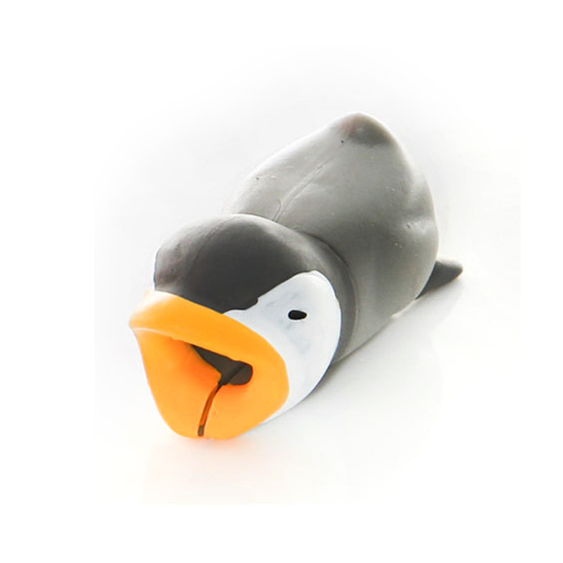 Захист від перетирання, органайзер для кабелю Alitek Animals Пінгвін White/Black