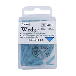 Wedge, клини дерев'яні фіксуючі, 100 шт в упаковці, Latus 1,5 х 2,0 х 13 мм