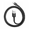 Зарядний кабель Baseus Cafule Cable USB to Lightning 2.4A 1m Grey Black (CALKLF-BG1), фото 5