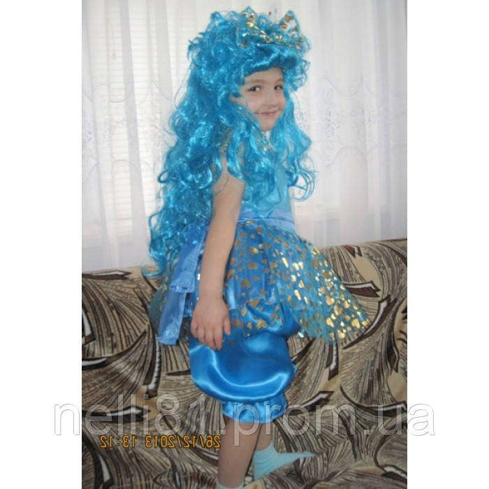 Карнавальный костюм Мальвина, костюм Мальвины для девочки 104, с париком - фото 6 - id-p1298373524