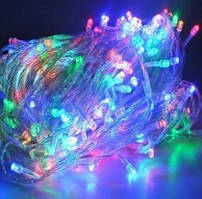 Гірлянда контролю електрич. вулична пряма 200LED RGB color білий провід 20м №6539