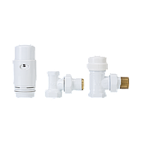 Комплект радіаторний кутовий (дизайнерський, білий) Invena