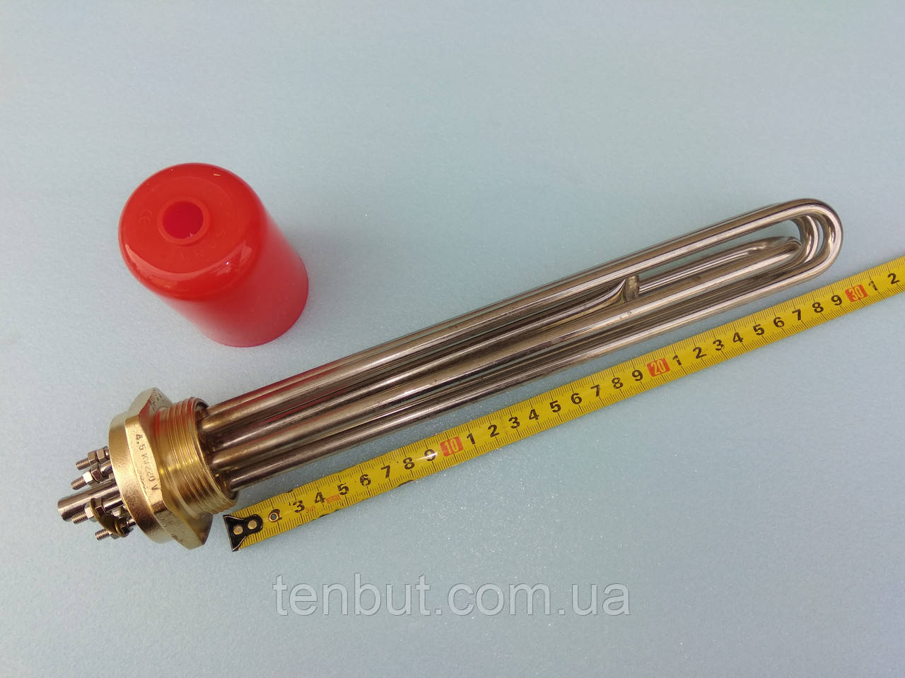Блок тен нержавійка 4,5 кВт / 1.5 " дюйма різьба / 220-380 В. / 270 мм. довжина виробництво Туреччина SANAL, фото 1