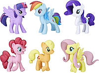 Май литтл пони набор из 6 фигурок My Little Pony Meet the Mane 6 Ponies Collection E1970