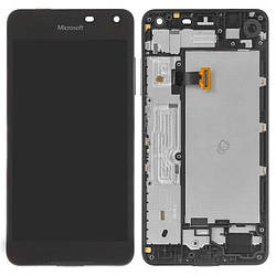 Дисплей для Microsoft (Nokia) Lumia 650, модуль в зборі (екран і сенсор), з рамкою, оригінал Чорний
