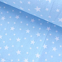 Бавовняна фланель зірочки на блакитному, ш. 240 см