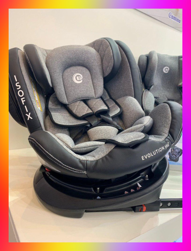 Дитяче автокрісло із системою Isofix від народження до 12 років, El Camino Evolution 360o Royal Gray світло-сірий