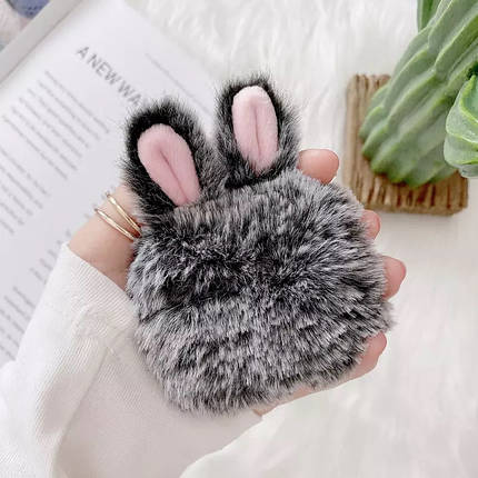 Чохол для навушників Apple AirPods Pro Alitek Plush Зайчик Grey, фото 1