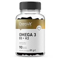 Omega 3 D3 + K2 OstroVit 90 капсул