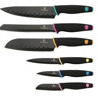 Набір ножів BERLINGER HAUS Granit Diamond Line 6ін Колір чорний 2145BH, фото 1