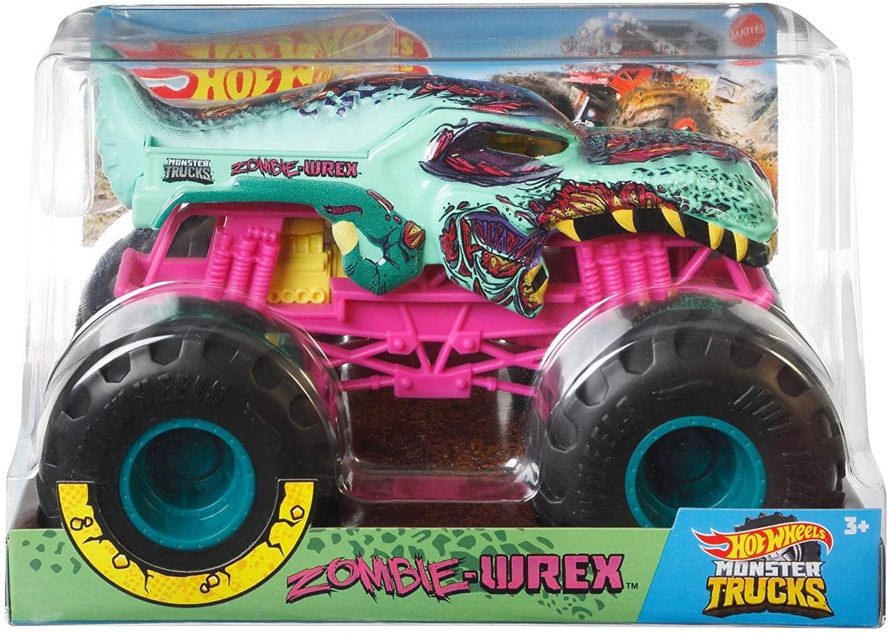 Джип Хот Вілс Зомбі Рекс Монстр Трак 1:24 Hot Wheels Monster Trucks Zombie Wrex Mattel GCX24